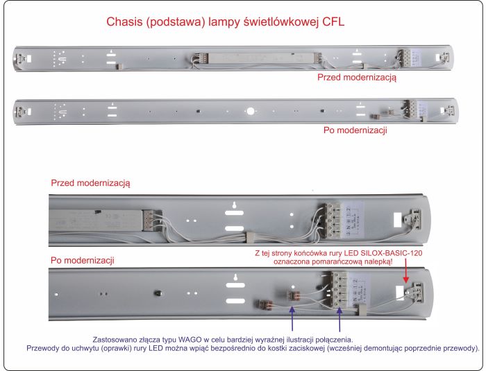 opis modernizacji na LED-y